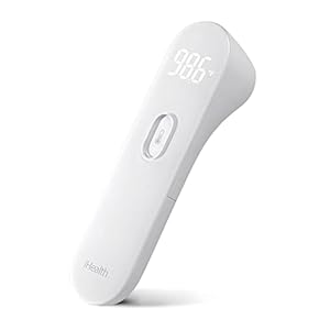 iHealth No-Touch Forehead Thermometer, Digital Infrared Thermometer for Adults and Kids, Touchless Baby Thermometer, 3 Ultra-Sensitive Sensors, Large LED Digits, Quiet Vibration Feedback, Non Contact