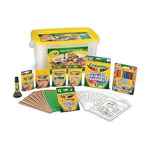 Crayola Super Art Coloring Kit, Arts & Crafts Gift for Girls & Boys, Styles Vary, 100+ Pcs [Amazon Exclusive]