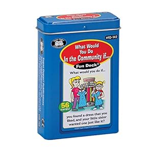 Super Duper Publications | What Would You Do in The Community If… Fun Deck | Social Skills Flash Cards | Educational Learning Materials for Children